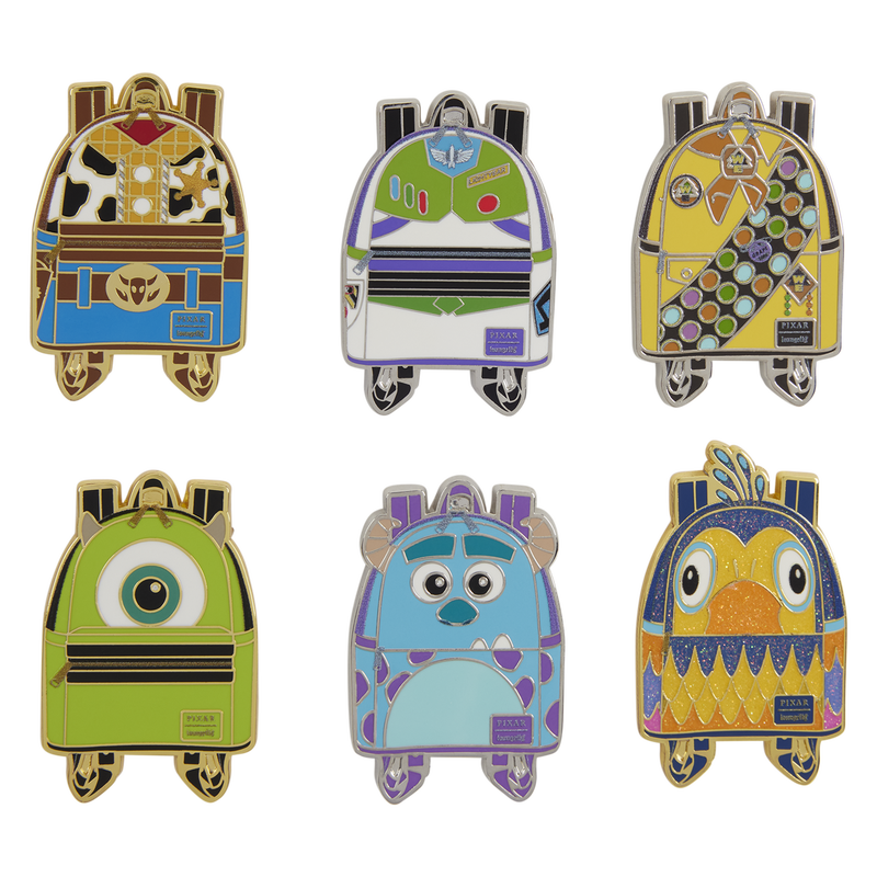 Loungefly Pixar Characters Mini Backpack Mystery Box Pin