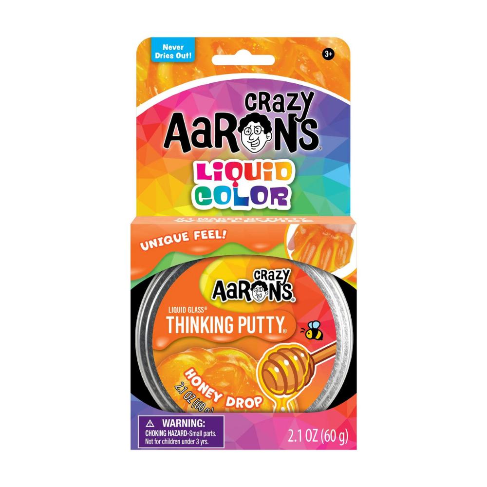 Crazy Aaron's Thinking Putty Tin Honey Drop 3.5"