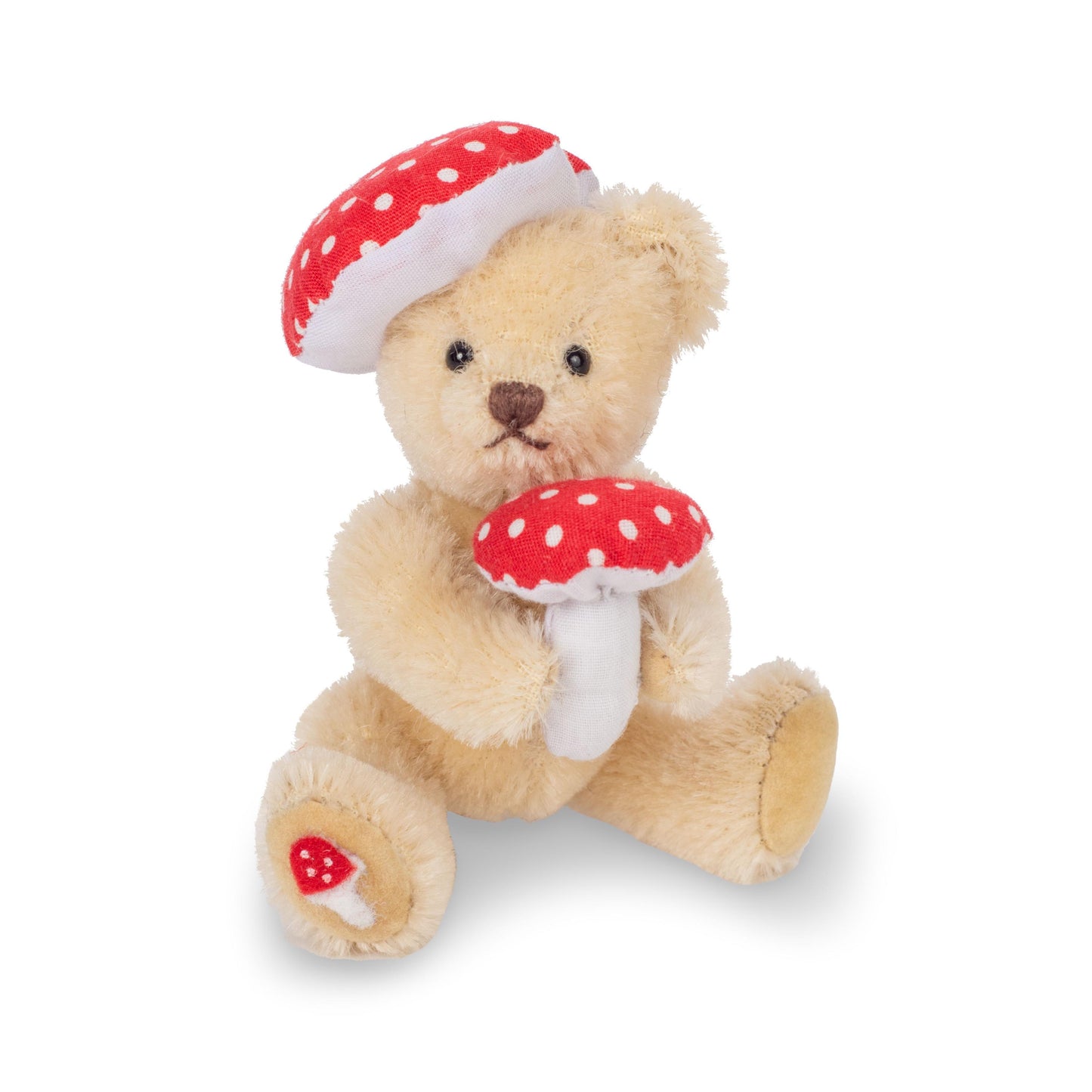 Teddy Hermann Mohair Bear Lucky Teddy Toadstool 10cm