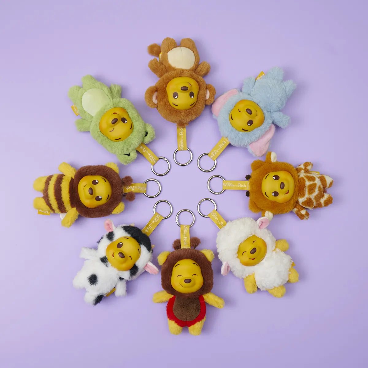 Disney YuYus Winnie the Pooh Character Plush Keychain Assortment