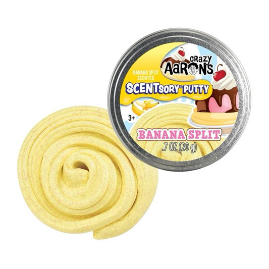 Crazy Aaron's Thinking Putty Tin Banana Split Scentsory