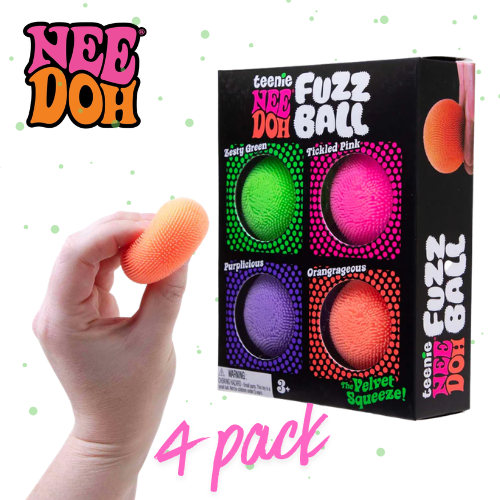 NeeDoh Pack of 4 Teenie Fuzz Balls (PLEASE ALLOW 7 DAYS FOR DISPATCH)