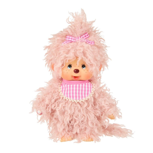 Fluffy Pink Girl Monchhichi 20cm