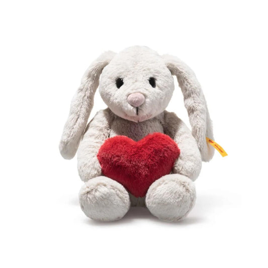 Steiff White Hoppie Bunny with Heart