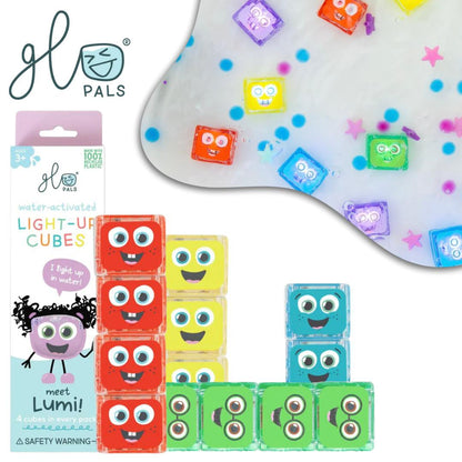 Glo Pals Light Up Sensory Cubes 4 Pack Cubes