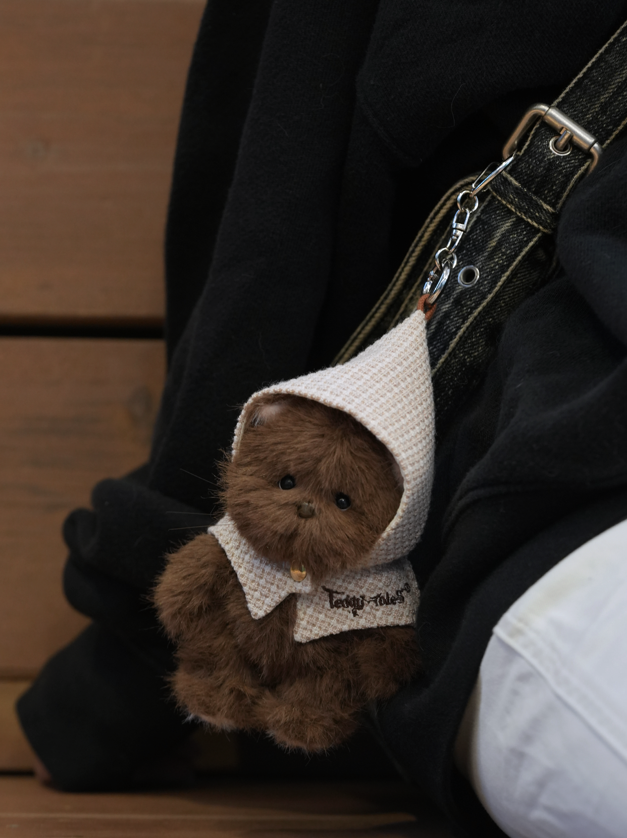 Teddy Tales Lina Brown Kitten with Keychain 12cm