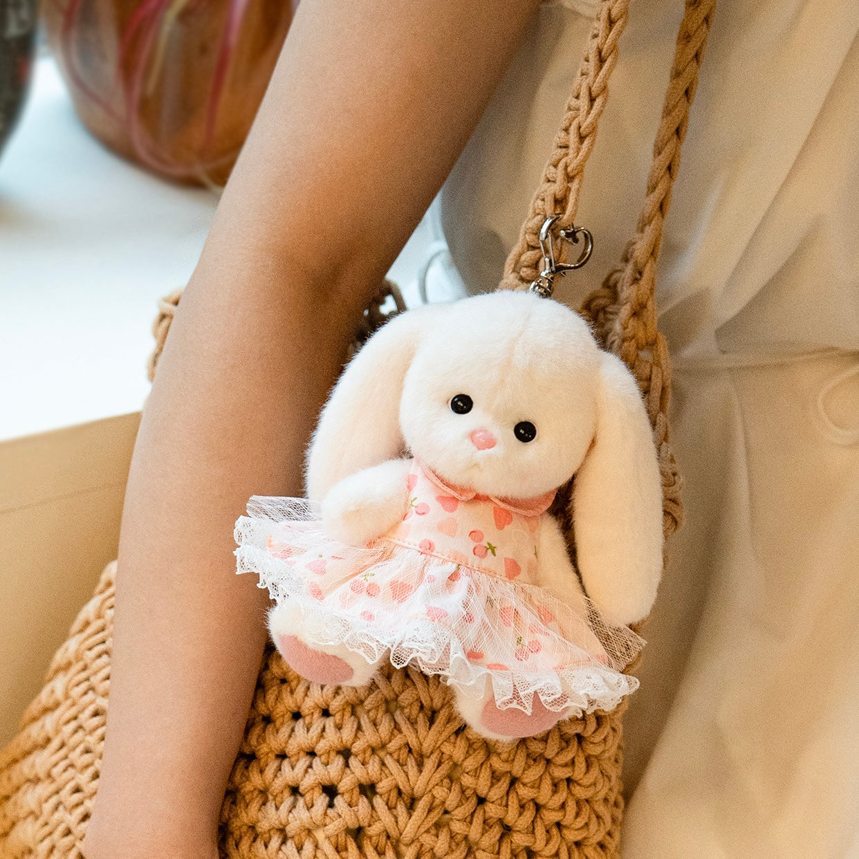 Teddy Tales Lina Lop Ear White Bunny 15cm (PRE ORDER)