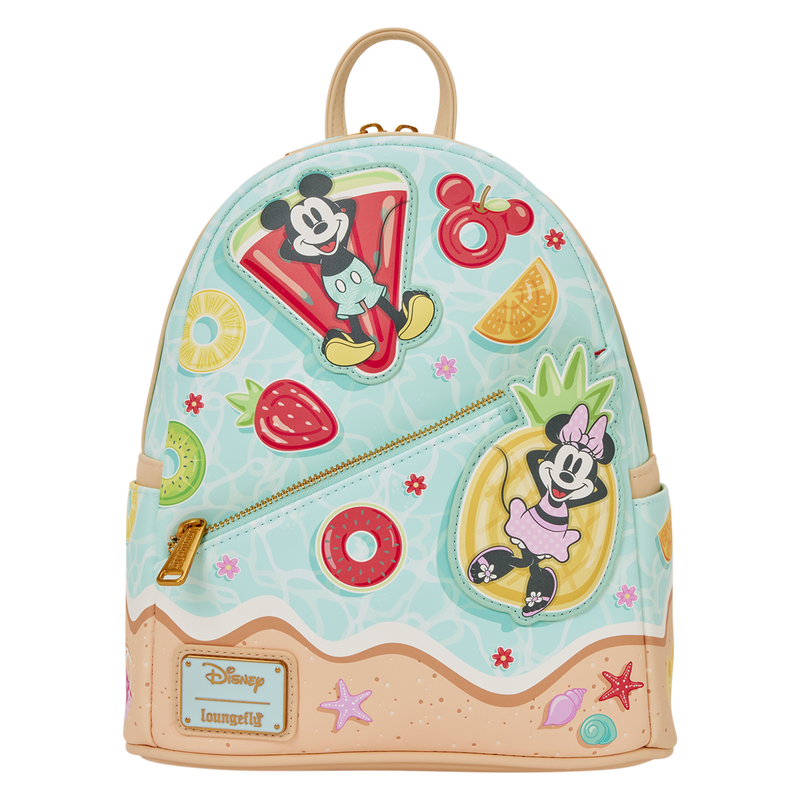 Loungefly Mickey and Minnie Beach Fun Mini Backpack