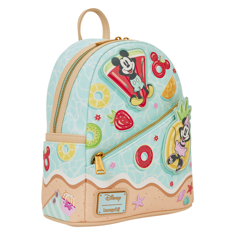 Loungefly Mickey and Minnie Beach Fun Mini Backpack