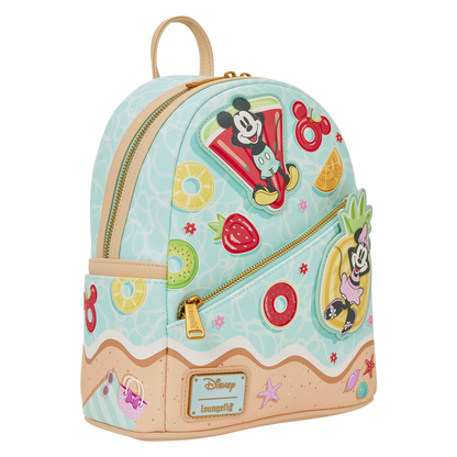 Loungefly Mickey and Minnie Beach Fun Mini Backpack