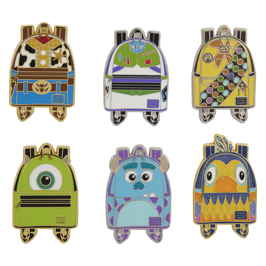 Loungefly Pixar Characters Mini Backpack Mystery Box Pin