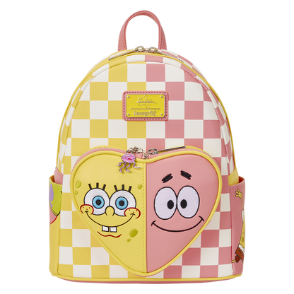 Loungefly SpongeBob Square Pants and Patrick Star Chequered Mini Backpack