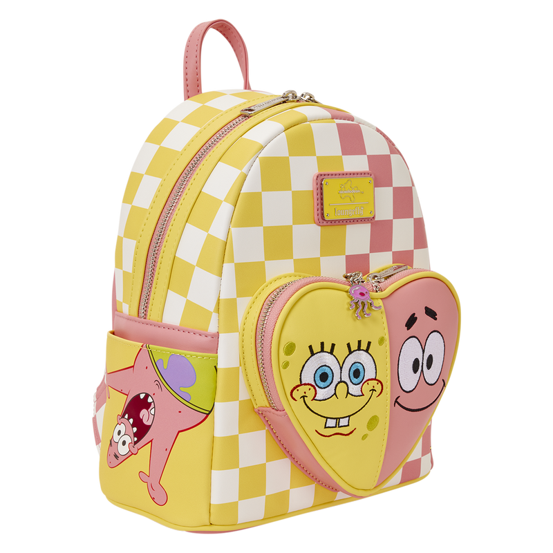 Loungefly SpongeBob Square Pants and Patrick Star Chequered Mini Backpack