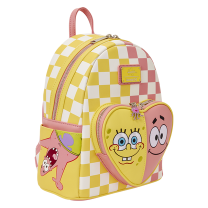 Loungefly SpongeBob Square Pants and Patrick Star Chequered Mini Backpack