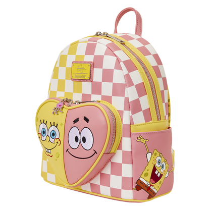 Loungefly SpongeBob Square Pants and Patrick Star Chequered Mini Backpack