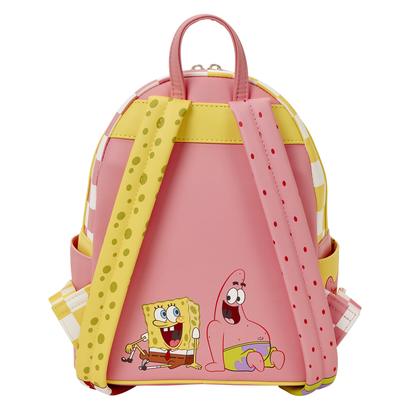 Loungefly SpongeBob Square Pants and Patrick Star Chequered Mini Backpack