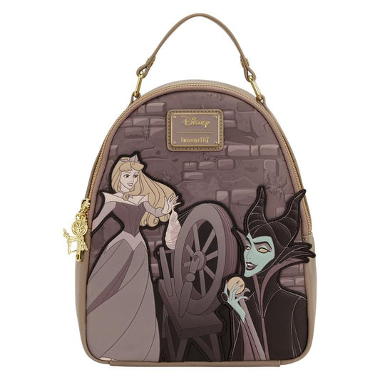 Loungefly Sleeping Beauty Spinning Wheel Mini Backpack (299)