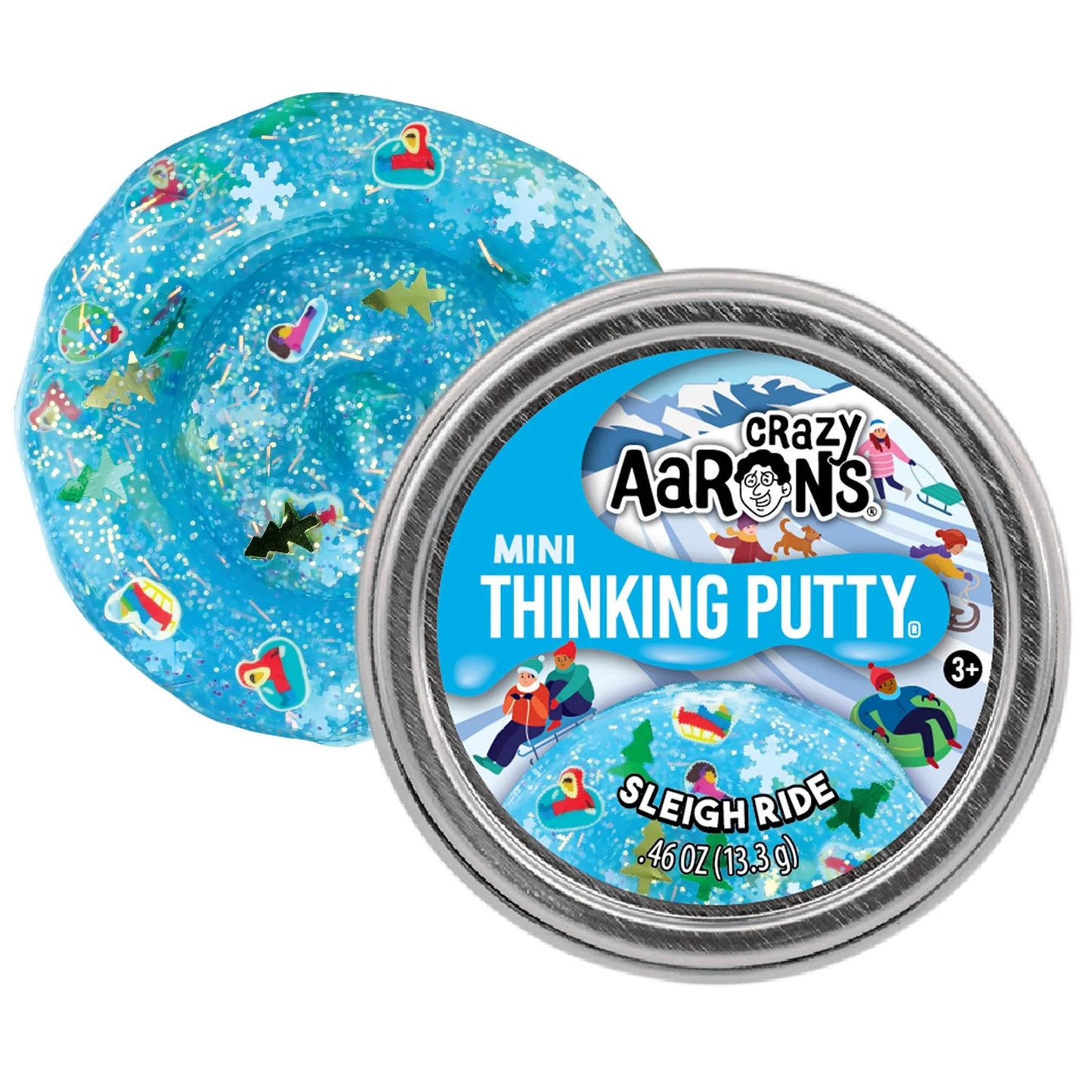 Crazy Aaron's Thinking Putty Tin Sleigh Ride Mini Tin
