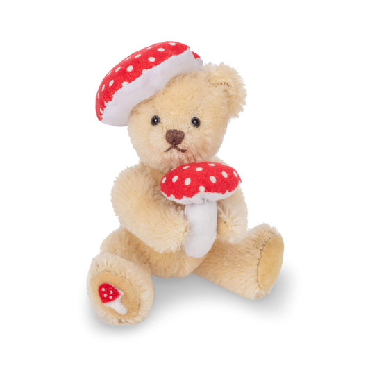 Teddy Hermann Mohair Bear Lucky Teddy Toadstool 10cm