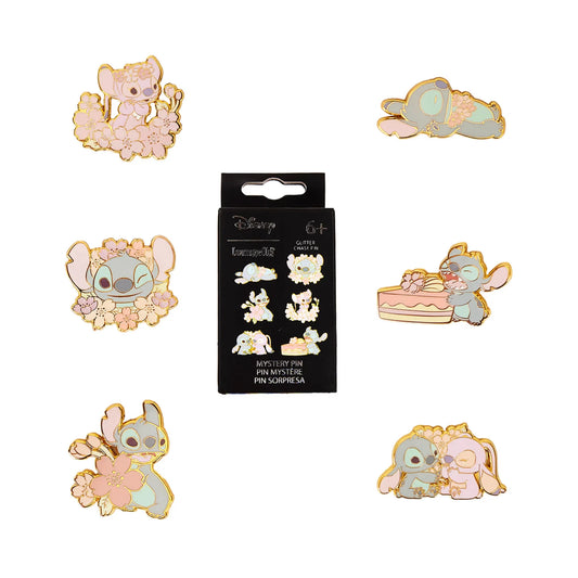 Loungefly Enamel Pin Stitch & Angel Floral ONE SUPPLIED